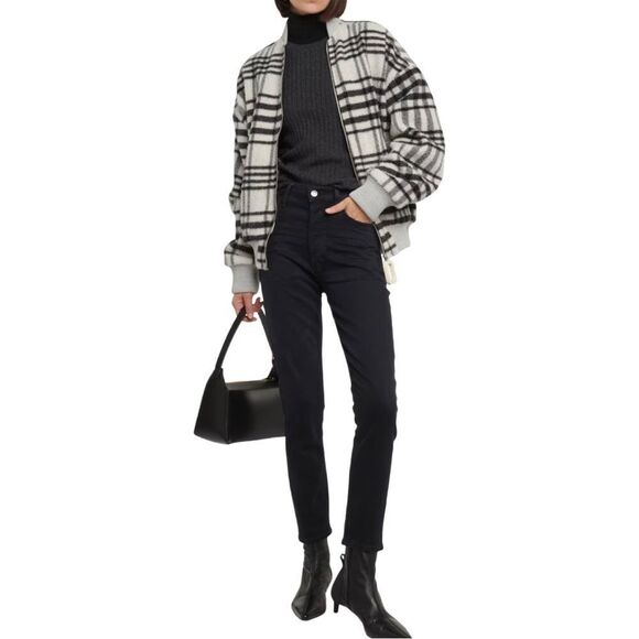 Agolde NWT Nico High Rise Black Slim Fit Cropped Denim Jeans - Picture 6 of 13